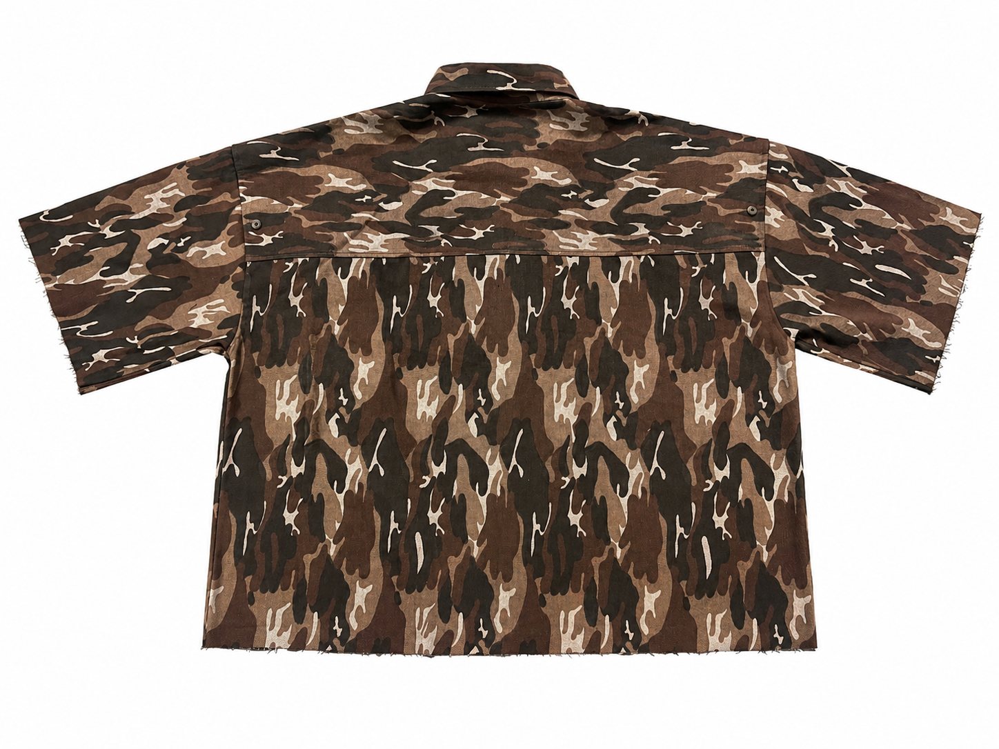 SHIFT SHIRT - BROWN CAMO // GREY RAW DENIM