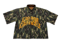 SHIFT SHIRT - GREEN CAMO // BROWN RAW DENIM