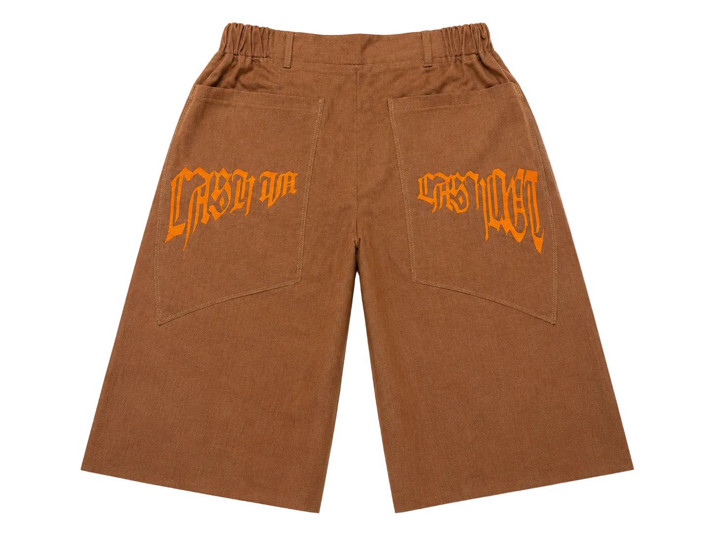 JOLT JORTS - GREEN CAMO // BROWN RAW DENIM
