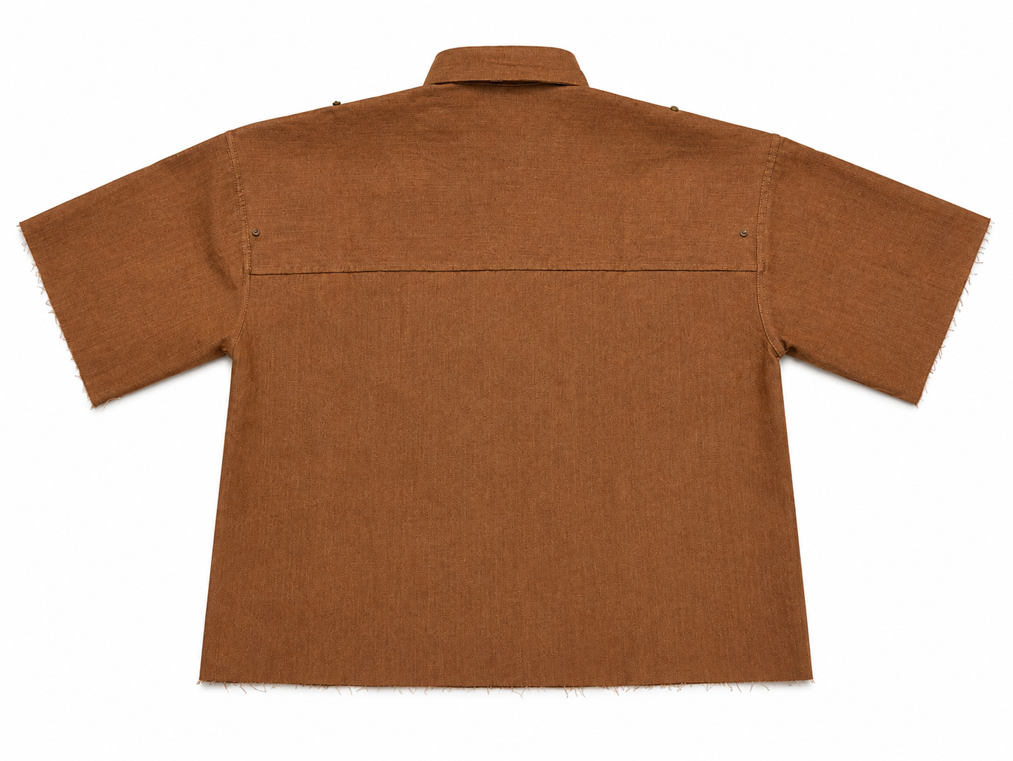SHIFT SHIRT - GREEN CAMO // BROWN RAW DENIM