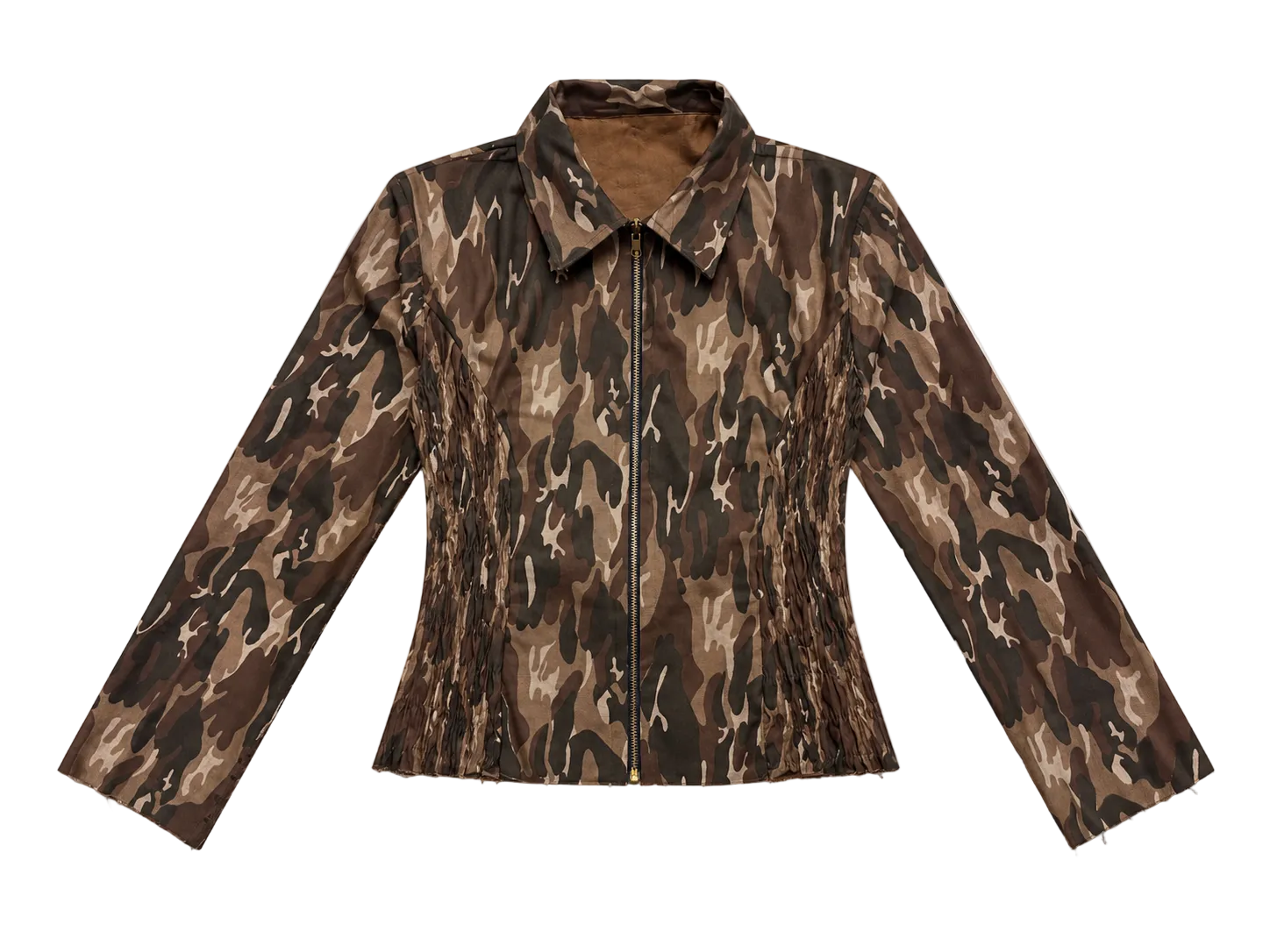 TENSION TOP - BROWN CAMO // BROWN RAW DENIM