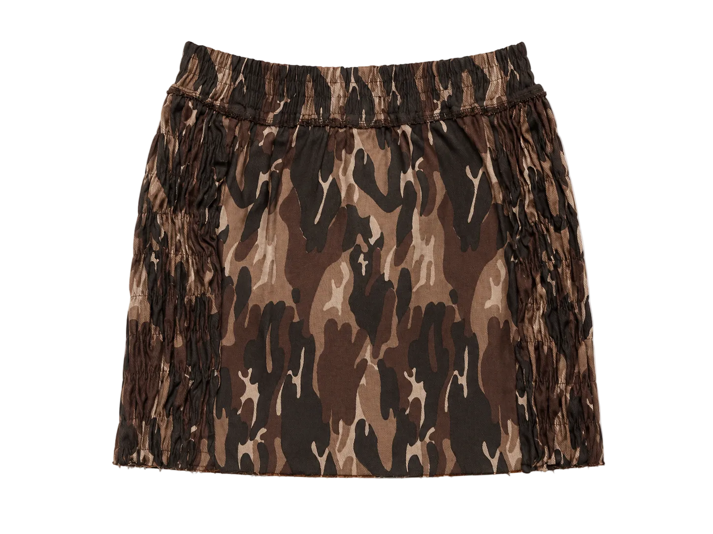 SHIFT SKIRT - BROWN CAMO // BROWN RAW DENIM