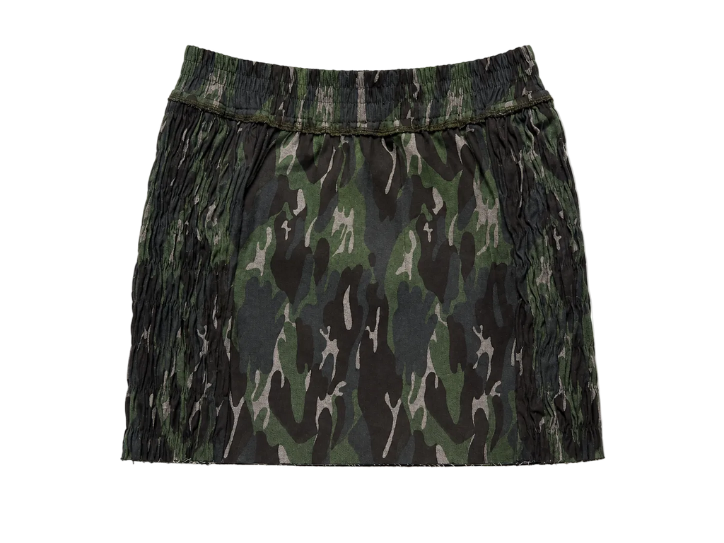SHIFT SKIRT - DARK BLUE CAMO // BLUE RAW DENIM