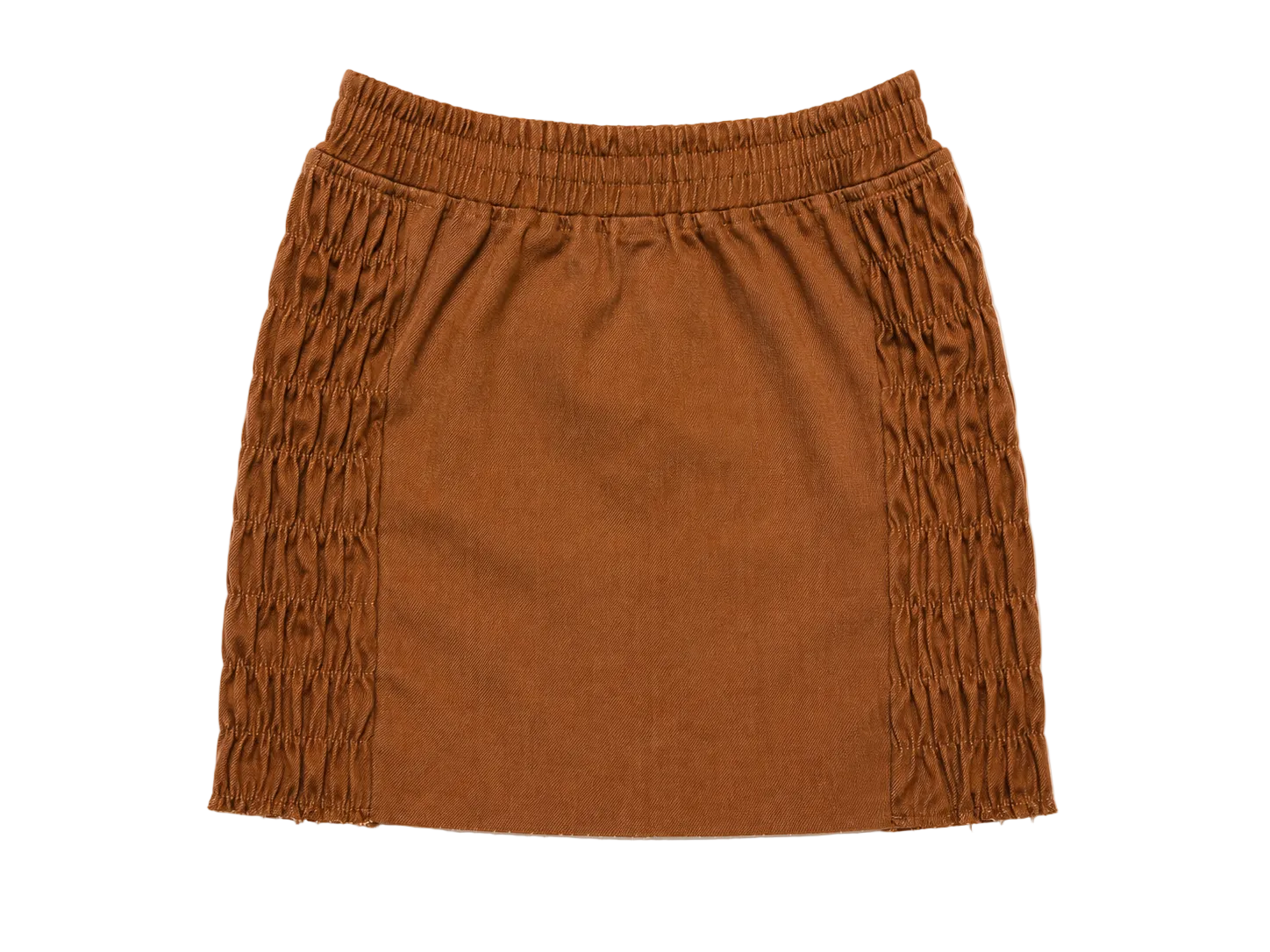 SHIFT SKIRT - BROWN CAMO // BROWN RAW DENIM