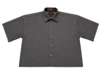 SHIFT SHIRT - BROWN CAMO // GREY RAW DENIM