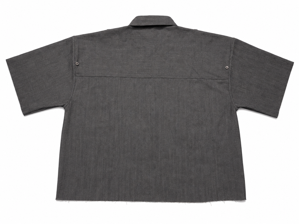 SHIFT SHIRT - BROWN CAMO // GREY RAW DENIM