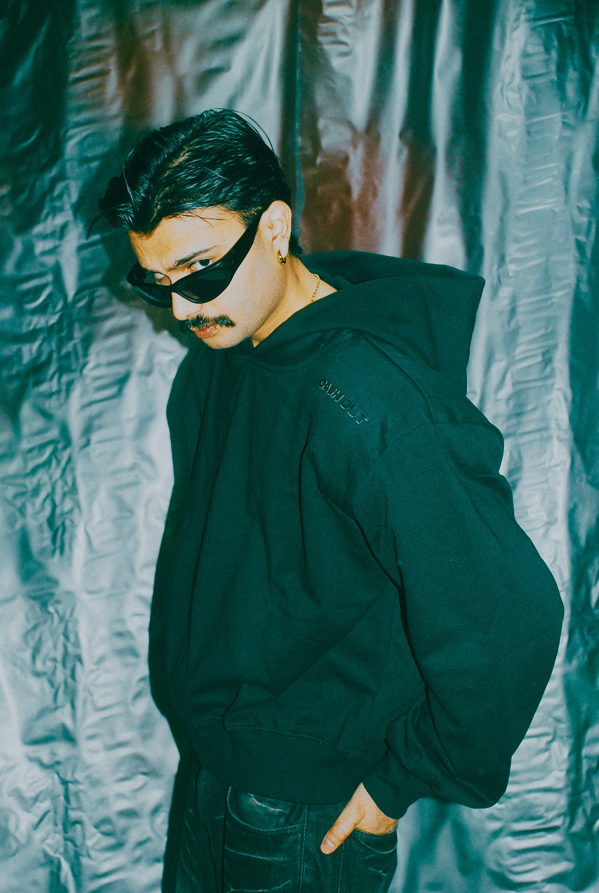 STRUCTURE-02 HOODIE / BLACK