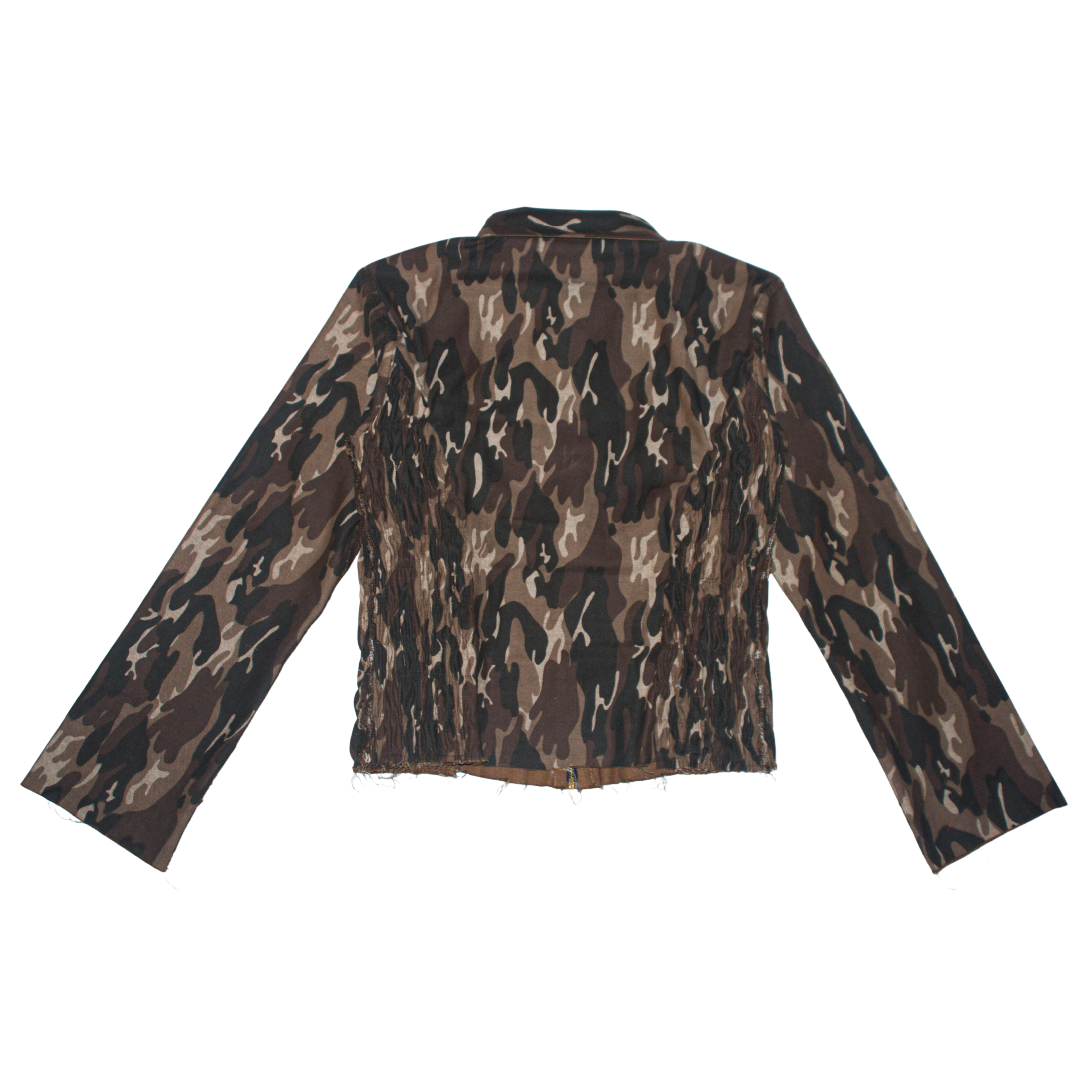 BROWN CAMO // BROWN RAW DENIM TOP