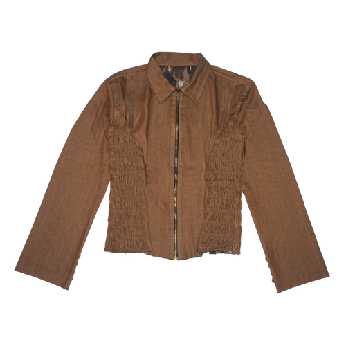 BROWN CAMO // BROWN RAW DENIM TOP