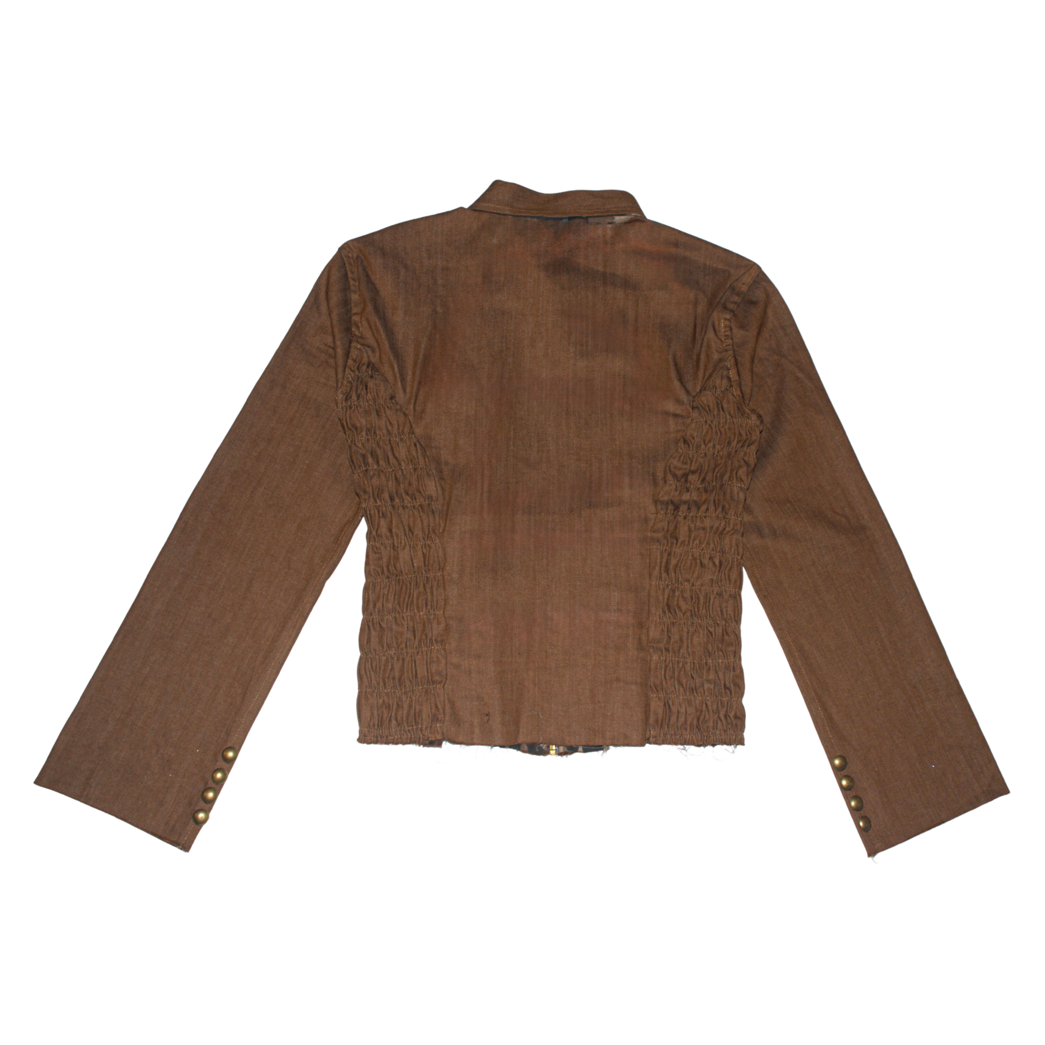 BROWN CAMO // BROWN RAW DENIM TOP