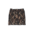BROWN CAMO // BROWN RAW DENIM SKIRT