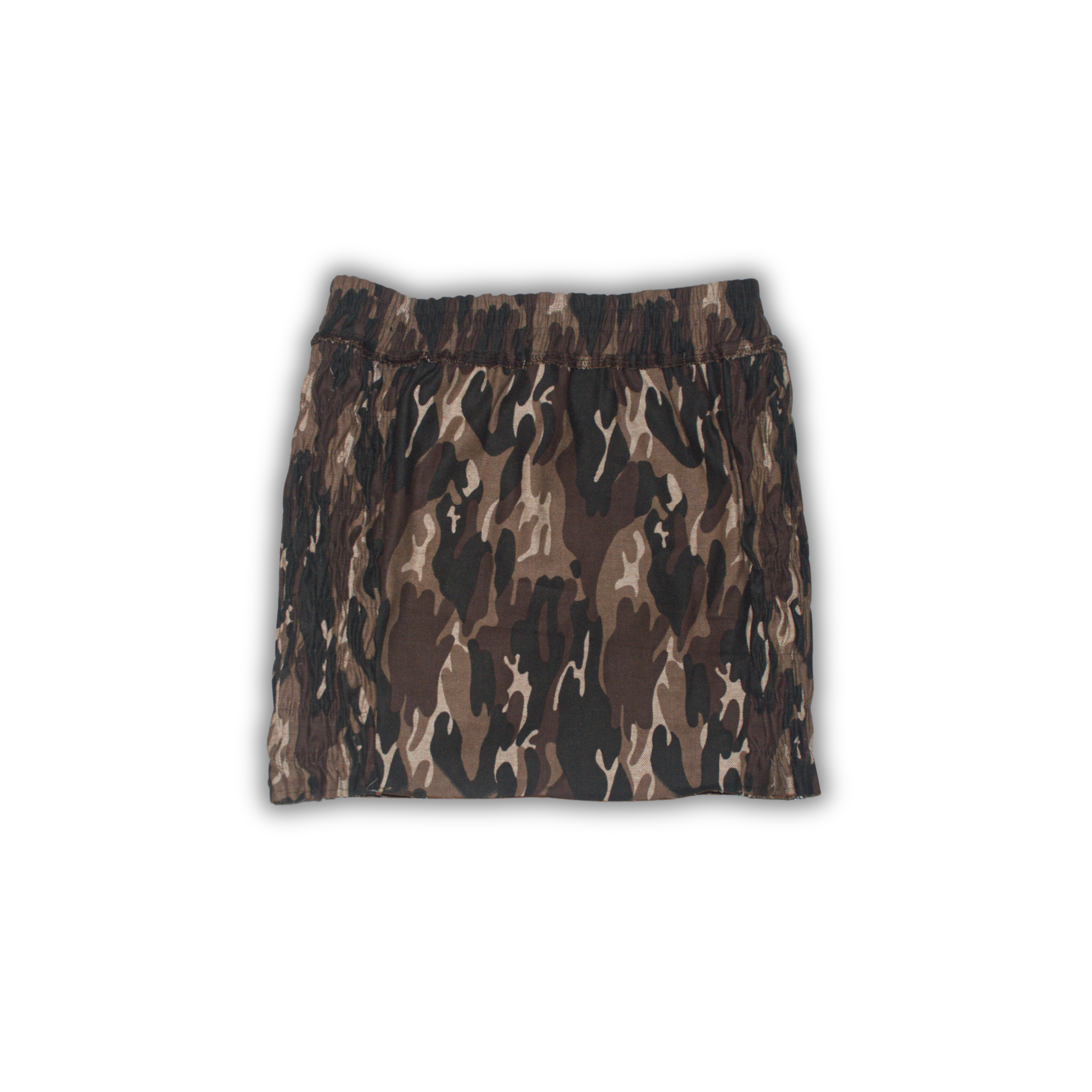 BROWN CAMO // BROWN RAW DENIM SKIRT