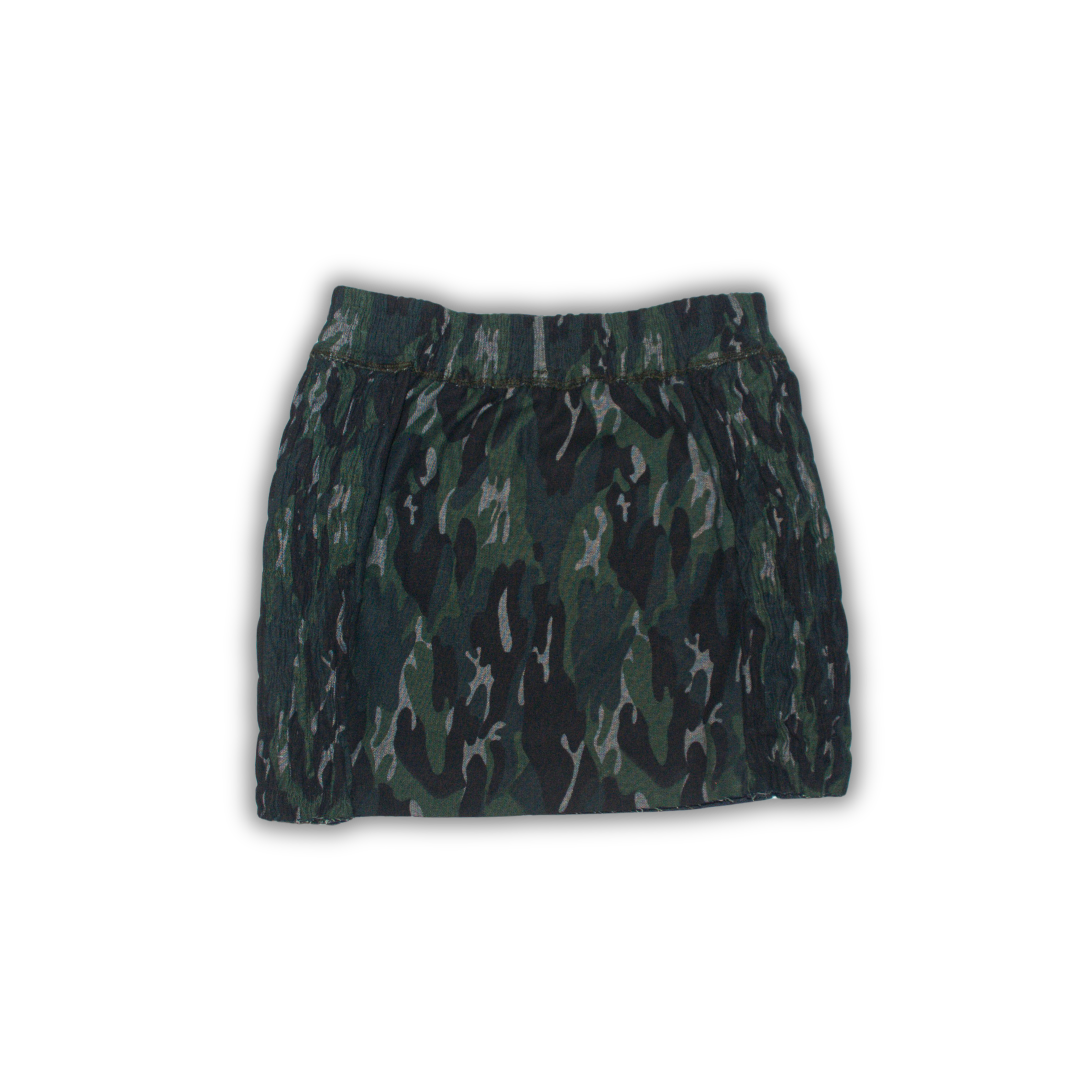 DARK BLUE CAMO // BLUE RAW DENIMN SKIRT