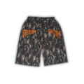 BROWN CAMO // GREY RAW DENIM JORTS