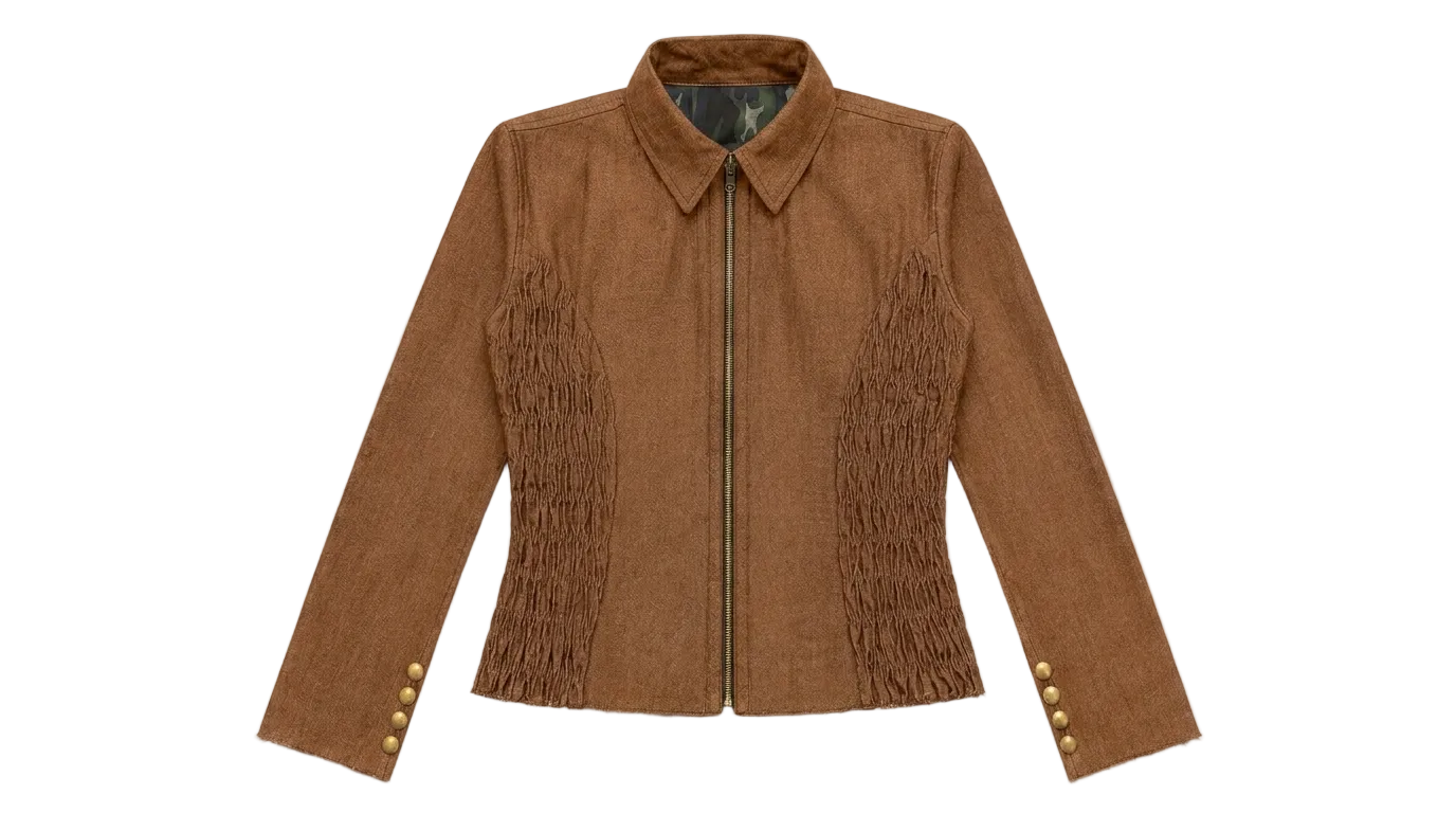 TENSION TOP - BROWN CAMO // BROWN RAW DENIM