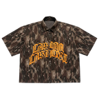 SHIFT SHIRT - BROWN CAMO // GREY RAW DENIM
