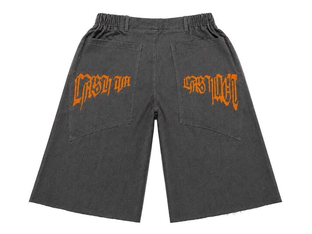 JOLT JORTS - BROWN CAMO // GREY RAW DENIM