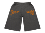 JOLT JORTS - BROWN CAMO // GREY RAW DENIM